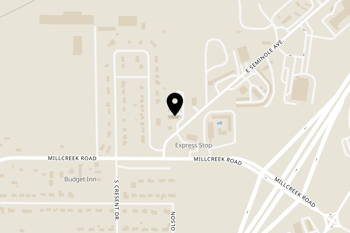 Map showing the location of Smokin' Jones BBQ on 135 Wrinkle Ave in Lebanon